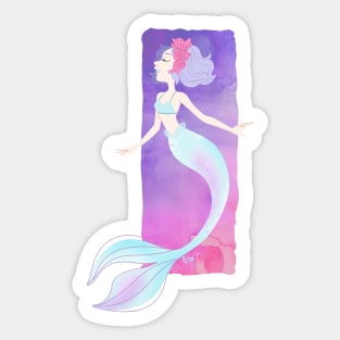 Mermaid Splash in Pearlescent Pinks Sticker